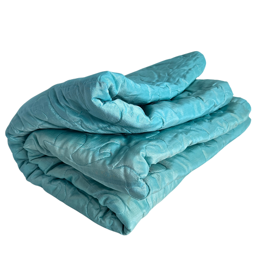 BG003 PRECIOUS QUEEN TEAL BEDSPREAD