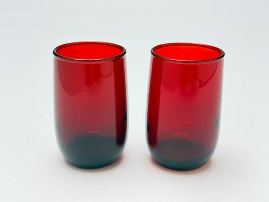 TT169 PAIR OF SMALL RED GLASSES