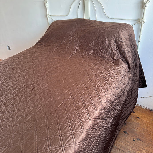 BG005 RICH BROWN KING BEDSPREAD